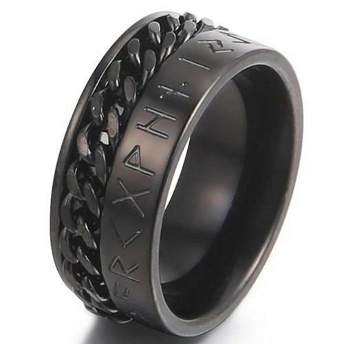 Black viking rune - black,